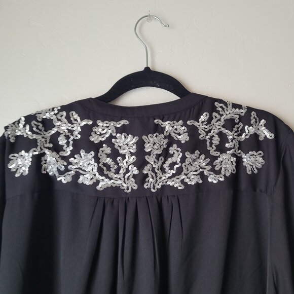 Roamans Plus Size Sequin Tunic Top - Picture 8 of 9